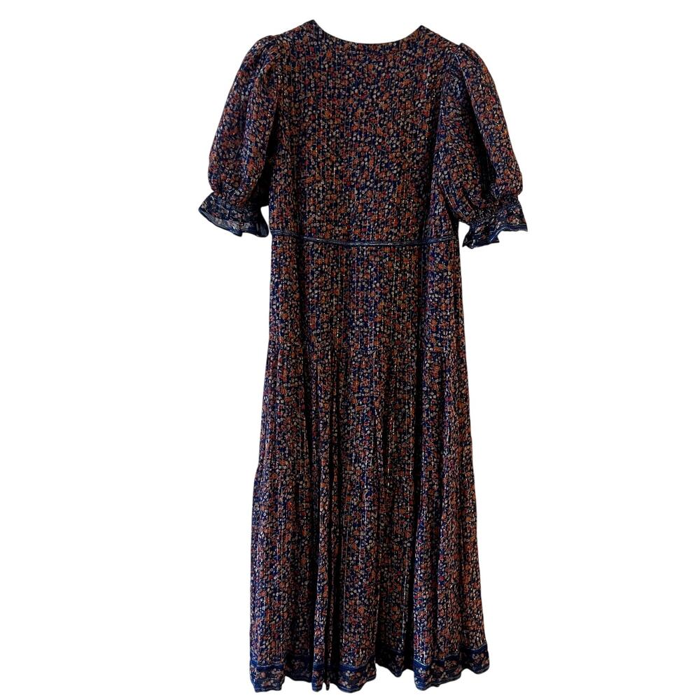 saylor lyna maxi floral dress size L blue red CL - Picture 4 of 6